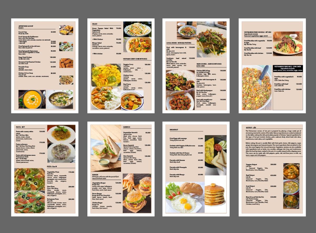 Dịch vụ thiết kế Menu - Tờ rơi, tờ gấp - logobamboo.com.vn