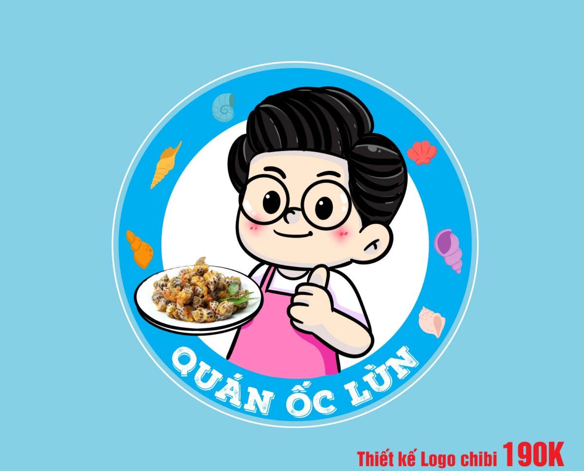 Logo chibi quán Ốc Lùn